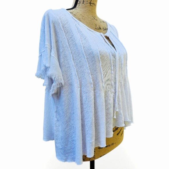 We The Free White Tie-Front Terra Tee - Picture 4 of 7